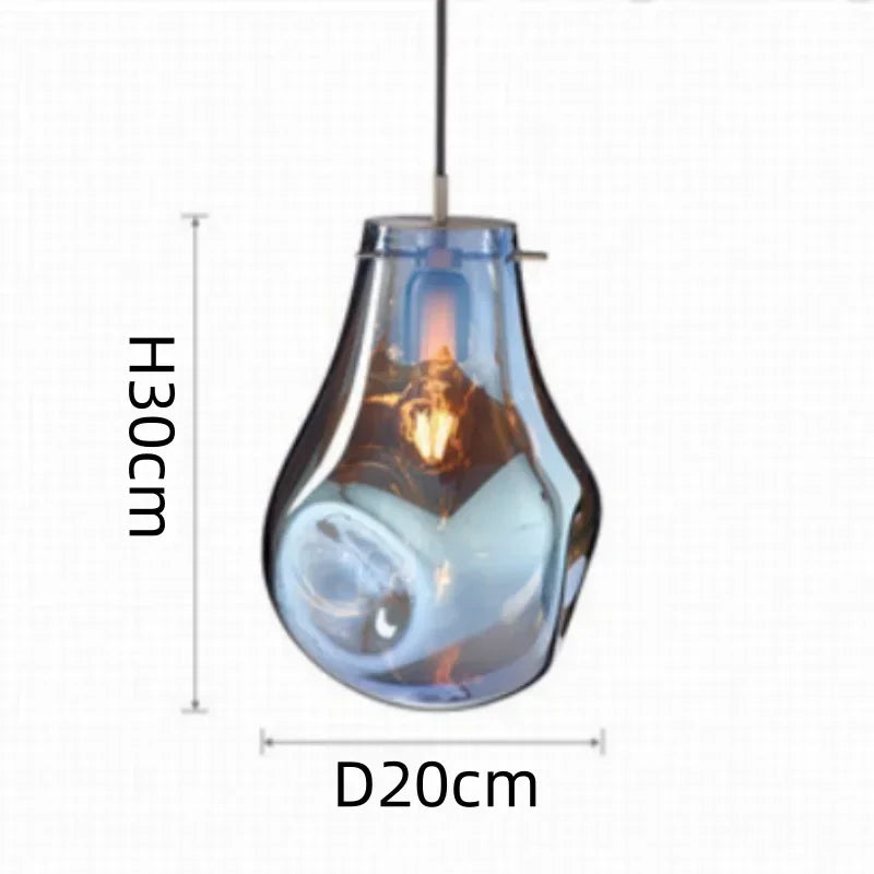 Nordic Pocket Glass Chandelier Table Dining Kitchen Island Pendant Lights Decor Lighting Suspension Design
