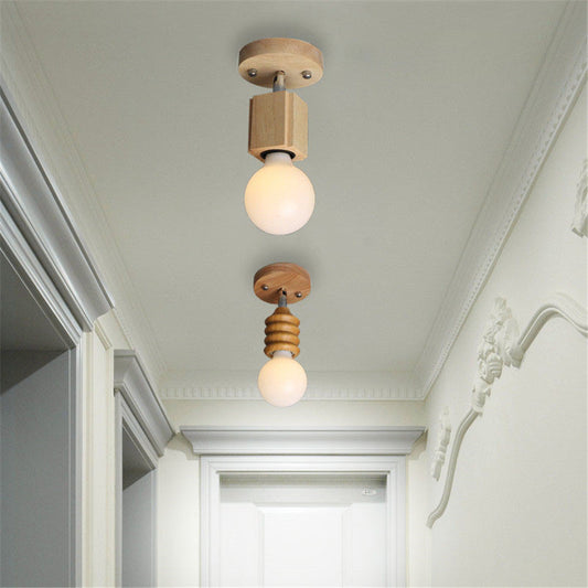 Nordic Ceiling Lamp LED Indoor Light Wood Pendant The Modern Restaurant Shop Bar Living Dining Room Corridor Lighting Fixture
