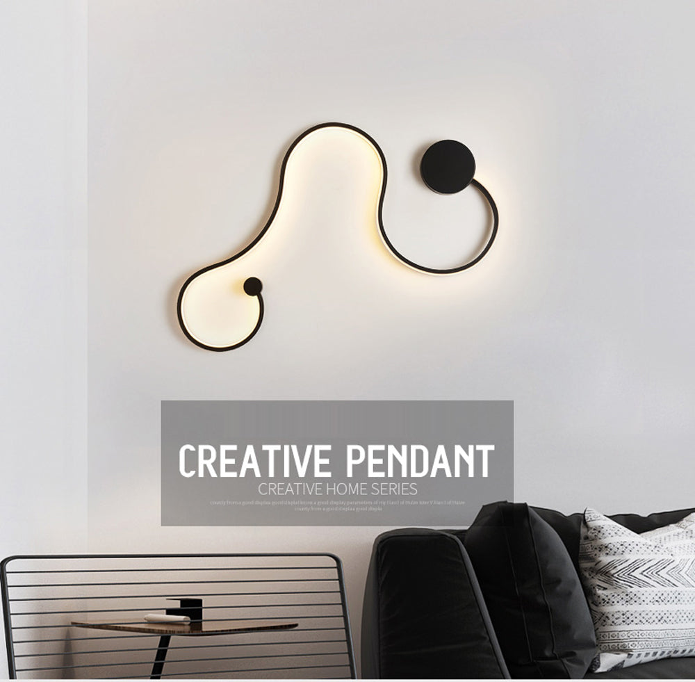 LED Postmodern Nordic Iron Aluminum Acrylic Belt LED Lamp LED Light Wall lamp Wall Light Wall Sconce For Store Bedroom Corridor