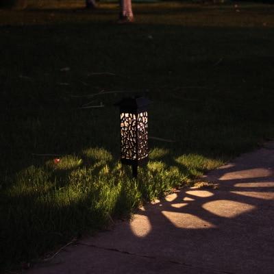 LED solar lawn light outdoor waterproof hollow solar lamp garden courtyard pathway landscape led light lighting decoration