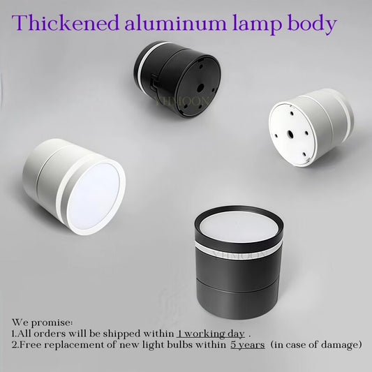 Rotating LED Full Spectrum Surface Mounted Dimmable Downlight Anti Glare Ceiling Lamp 5W7W10W15W20W Spotlight Indoor