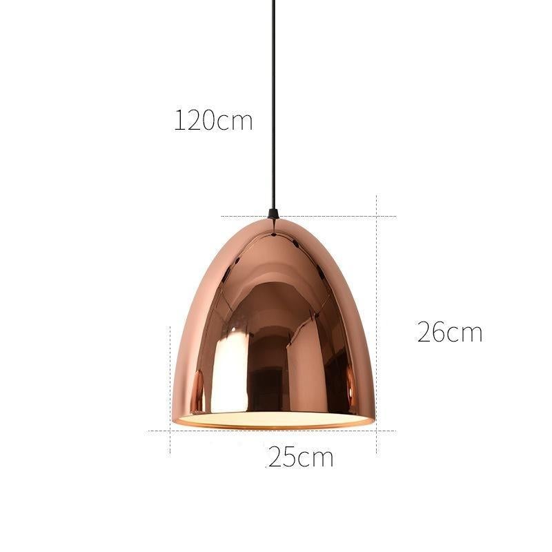 Nordic Modern Simple Gold Round Single-headed Restaurant Chandelier