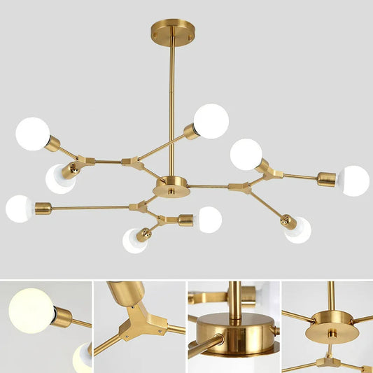 Modern Iron Sputnik Pendant Light for Dining Room