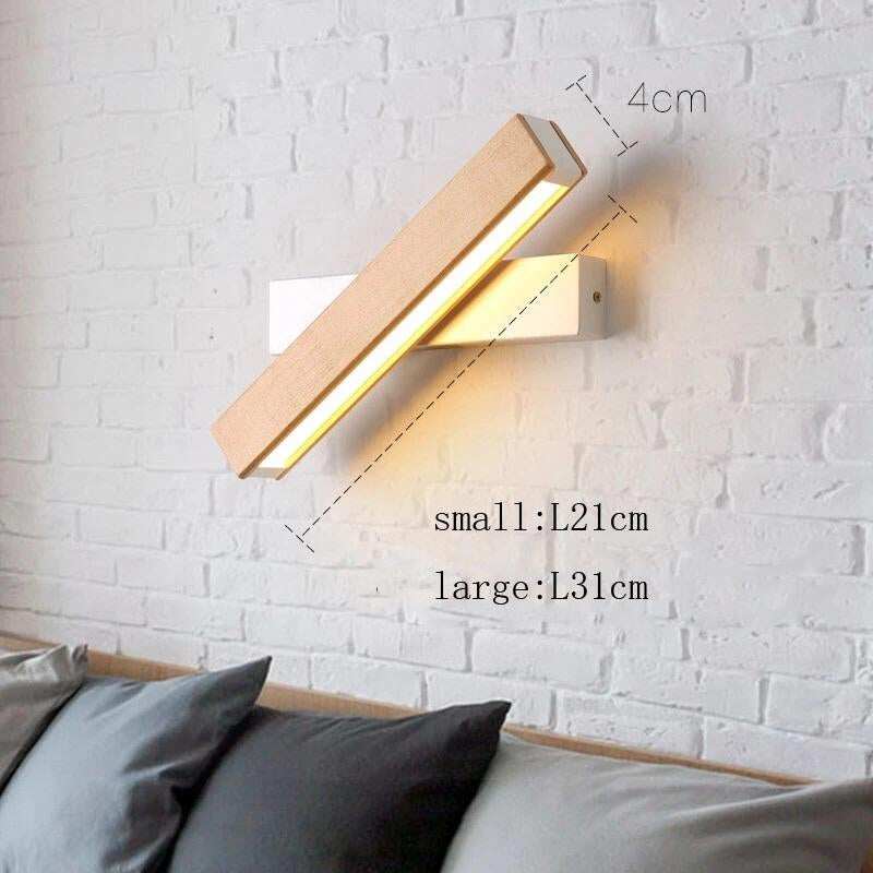 Minimalist Black-and-white Wall Lamp Creative Modern Living Room Bedroom Staircase Rotation Adjustment Log LED Wall Lamp