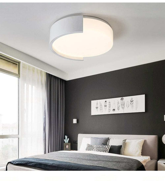 Modern LED Ceiling Light Lamp Dimmable Round Multicolor Lighting Fixture Bedroom Kitchen Surface Mount Living Room White Black