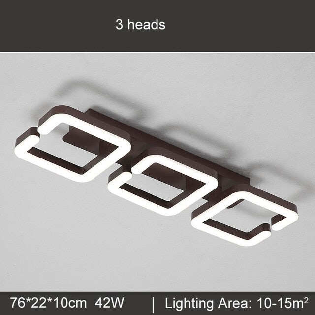Acrylic Ceiling Lamp Modern For Living Room Bedroom Fixture Chandelier Dimming Home Lighting Luminarias Coffee Color