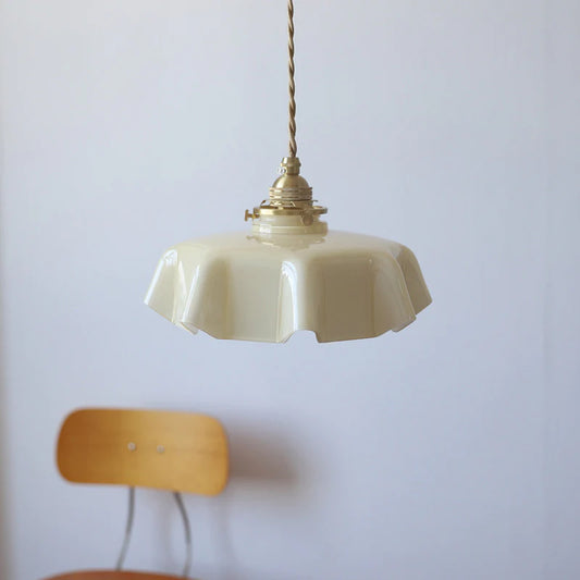 American retro French glass small chandelier Japanese floating window bar restaurant balcony bedroom bedside lamp