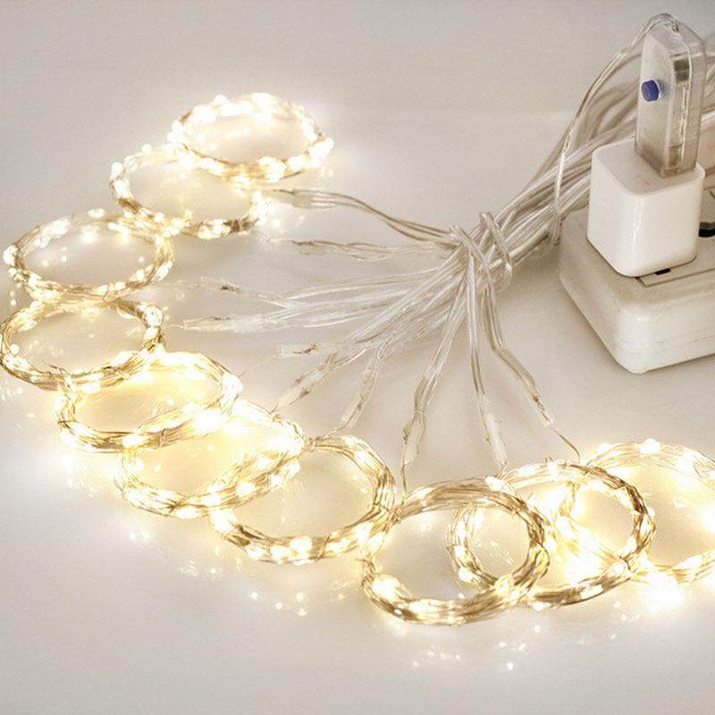 3M LED USB Power Remote Control Curtain Christmas Garland Lights Fairy Lights LED String Lights Party Garden Home Wedding Decor