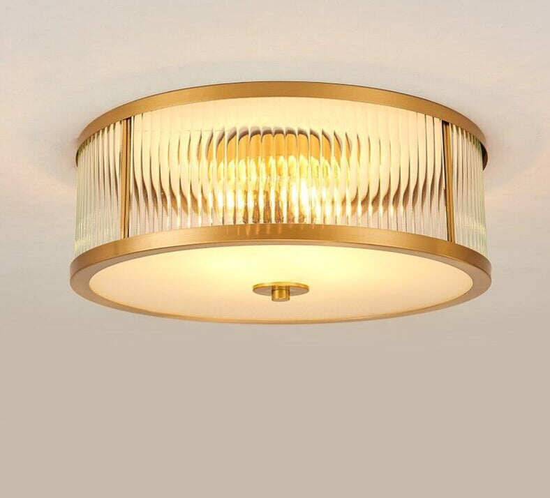 Nordic LED Ceiling Lights Luxury Vintage Glass Copper Luminarias Para Teto Living Room Bedroom Ceiling Home Lighting