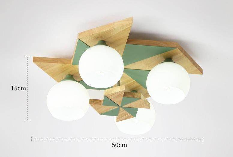 Nordic Log Gale Children's Bedroom Ceiling Lamp
