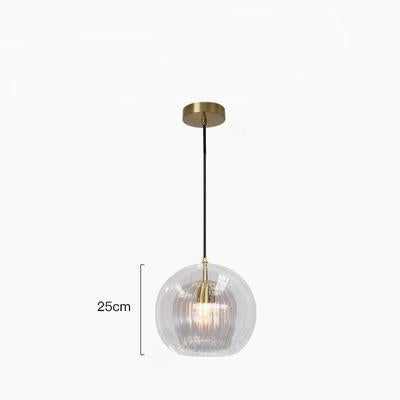 All Copper Dining Room Chandelier Small Table Lamp Household Creative Glass Duplex Staircase Nordic Dining Room Lamp