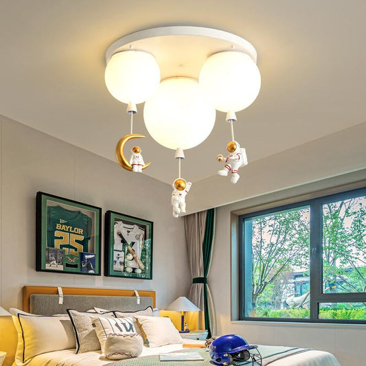 Creative Astronaut Children's Room Lamp Bedroom Ceiling Lamp