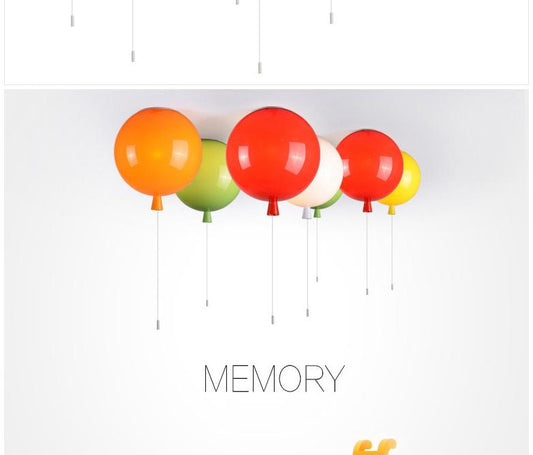 Dia 25cm 6 Colors Balloon Acrylic Pendant Light fixture home deco Bedroom Children Room E27 Energy-saving Lamps Pendant Lamp