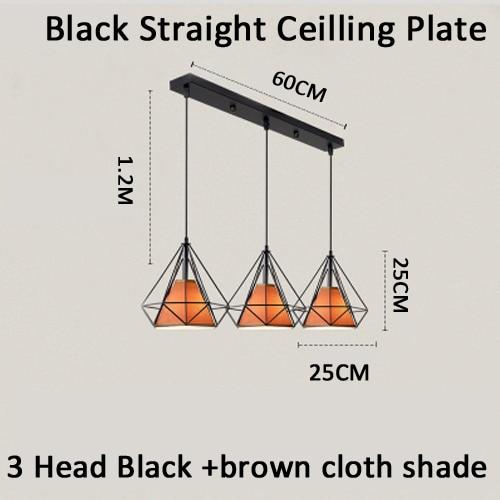 Modern Pendant Lamp Light, Iron Frame Pendant Lights For Kitchen Island Dining Room Home Decoration Luminaire