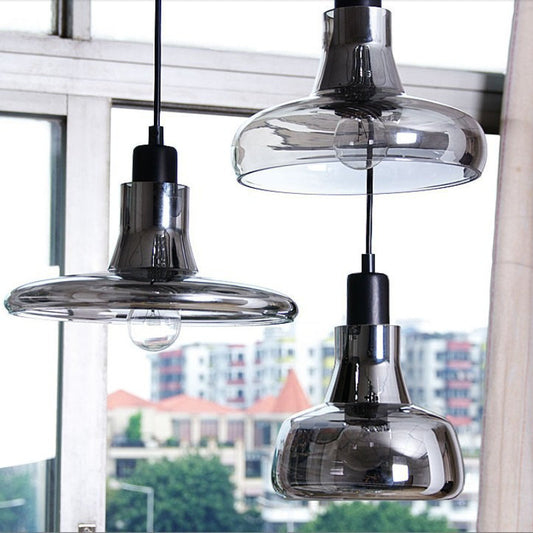 Minimalist Glass Pendant Light for Bedside