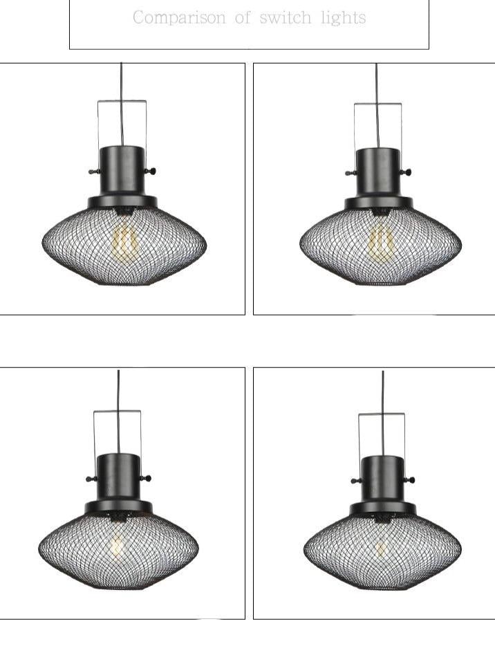 American Retro Iron Mesh Chandelier