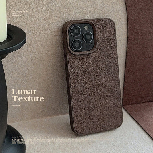 Luxury Business Solid Colors Leather Texture Phone Case For iPhone 16 15 Plus 14 13 12 11 Pro Max Shockproof Protective Cover