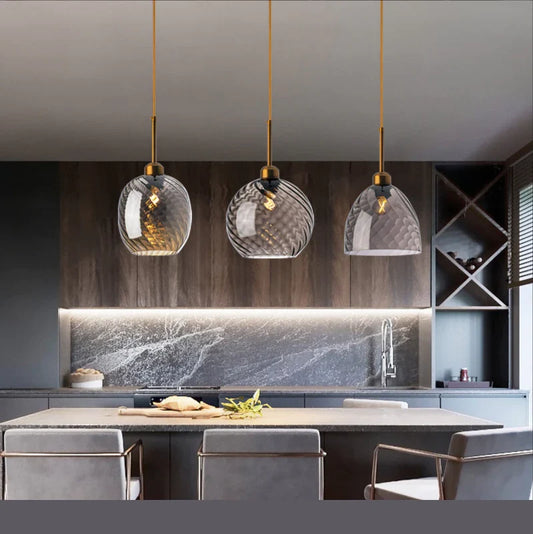 Modern Glass Pendant Light for Bedroom