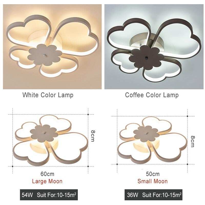 Acrylic Kids Led Ceiling Lights For Study Room Flowers Lighting Fixtures Lampe Led Plafond Plafond Home 36W 54W Lampara Techo