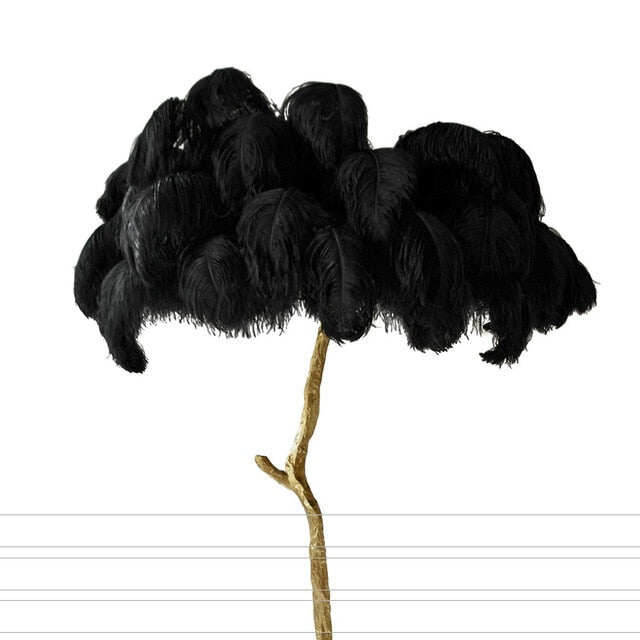 Nordic Ostrich Feather Living Room LED Floor Lamps Living Room Bedroom Modern Interior Lighting Decor Floor Light Standing Lamp