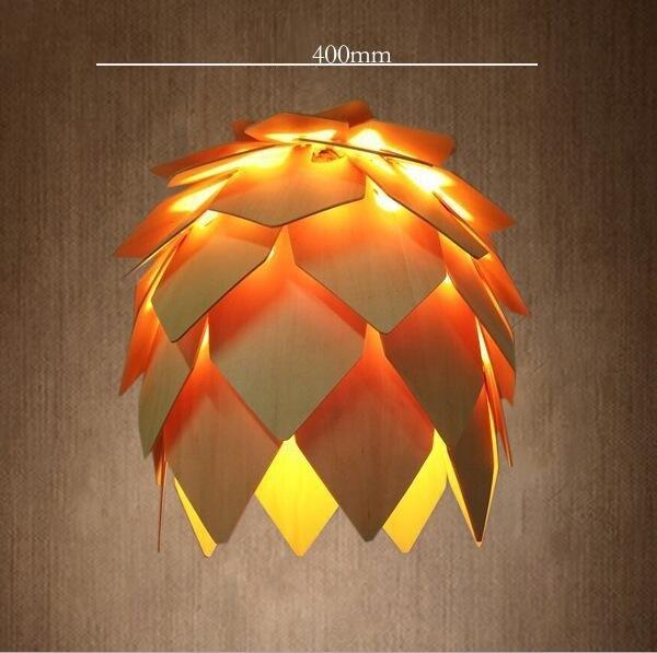 Modern Pendant Lights Pinecone Kitchen Lamp LED Loft Lighting Vintage Wood Lamp