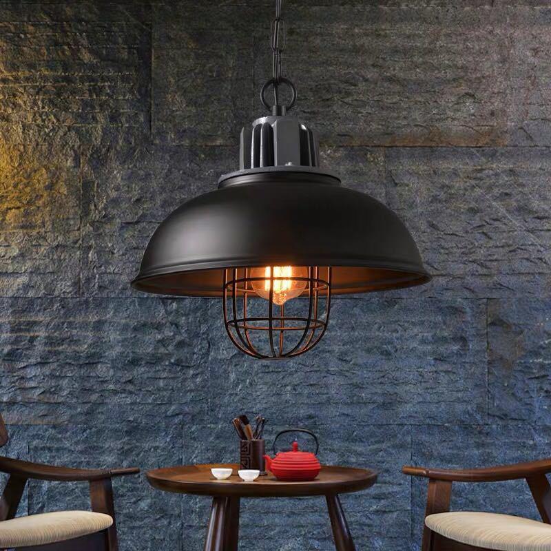 American Country Single Head Industrial Style Retro Restaurant Cafe Iron Chandelier