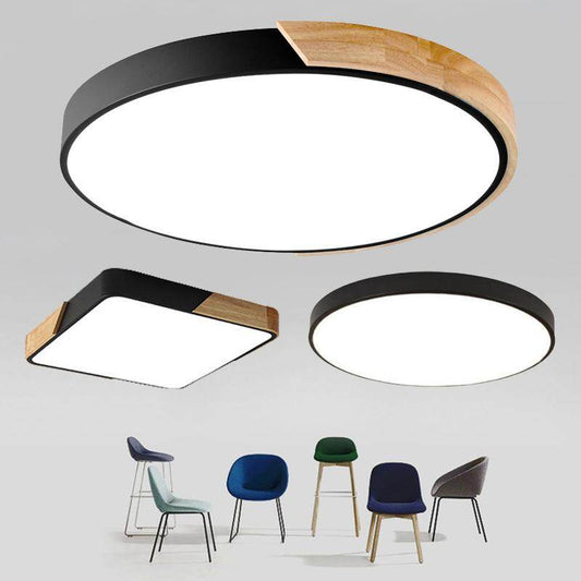 Ultra-thin LED 5cm Ceiling Light Modern Ceiling Lamp Surface Mount Flush Panel Remote Control Light for Restaurant Foyer Bedroom