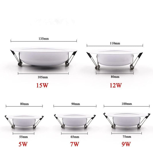 LED Downlight Spot LED downlight Dimmable 5W 7W 9W 12W 15W Recessed in LED Ceiling Downlight Light Cold Warm white Lamp