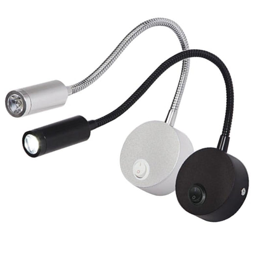 Three styles1W 3W LED Hoses Wall Lamp Flexible Home Hotel Bedside Reading Lamp Wall Light Modern Fashion Book Lights LED Bulbs