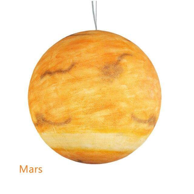 Modern Designer Creative Universe Resin Pendant Light Theme Park Child Room Living Room Hall Starry Moon Ball Pendant Lamp