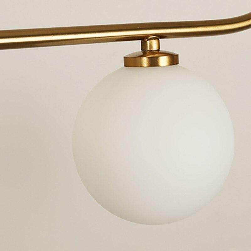 Modern Pendant Light With White Glass Ball Dining Hanging Led Minimalist Lamp Kitchen Gold Pendant Light Fixture Living Room