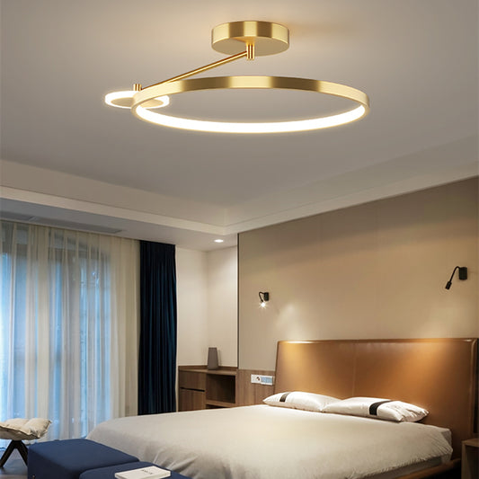 New Bedroom LED Ceiling Lamp Intelligent Remote Control Personality Circular Design Aisle Corridor Indoor Lighting