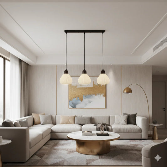 White Pendant Lights For Kitchen Dining Room Home Decor Bar Dining table Glass Hanging lamp Aisle Ceiling Lamp