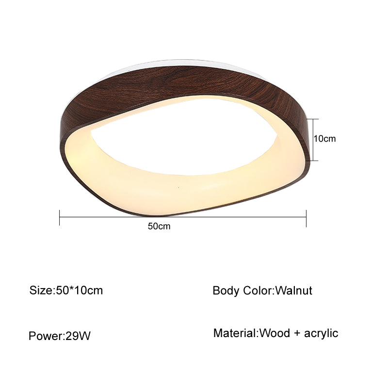 LED Ceiling Lamp Bedroom Corridor Modern Wood Ceiling Lights Living Room Decorative Light Fixture