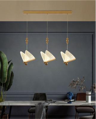Butterfly Single Head Lamp Light Luxury Post Modern Bedroom Bedside Dining Room Villa Duplex Staircase Bar Counter Small Chandelier