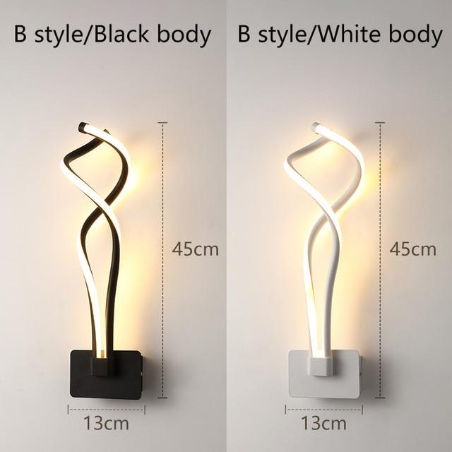 Modern Minimalist Wall Lamps Living Room Bedroom Bedside 16W LED Sconce black white Lamp Aisle Lighting decor ZBD0030