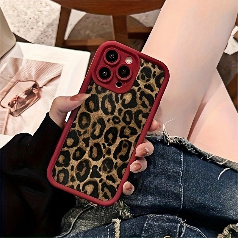 Trendy brand leopard print is suitable for iphone17 mobile phone case Apple 15pro Europe and America 16promax fashion 14 niche