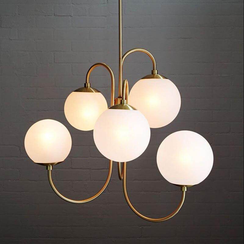 White Glass Pendant Light Loft Hanging Pendant Lamp Fixtures E27/E26 LED Hang Lights For Kitchen Restaurant Bar Lighting