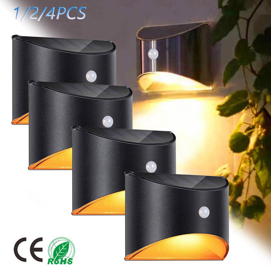 LED Solar Light Outdoor Motion Sensor Wall Lights Waterproof Garden Wall Lamp Solar Power Lighting Decorative Wall