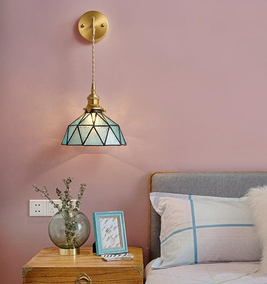 Nordic Retro Glass Copper Wall Lamp