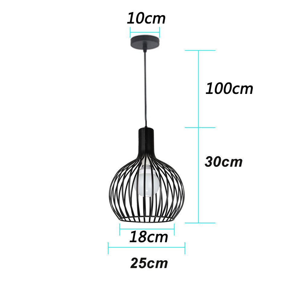 Retro loft simple Pendant Lamp Modern E27 Pendant Lights For Bedroom Hanging Lamp Nordic Metal Lampshade LED Bulb Kitchen Light