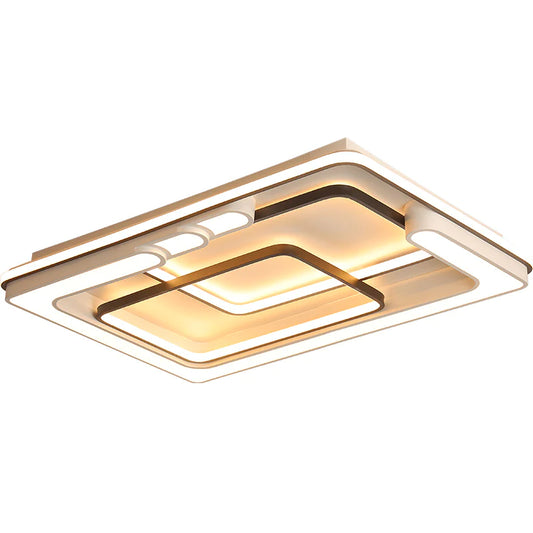 Modern LED Ceiling Light With Remote Control For Living Room Bedroom Surface Mounted Ceiling Lights White Black Body Color