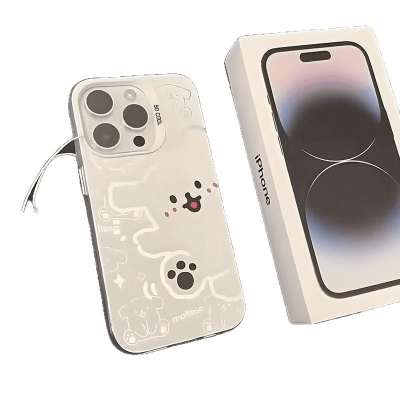 Sketched Line Drawing of a Puppy for Apple 16 Pro Max Phone Case IPhone 15 Pro Trend 14/13/xs12/11 XSMAX