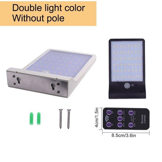 Upgraded 48 leds Solar Light Color Adjustable With Controller Three Modes Waterproof Lamp Lights For Outdoor Garden Wall Street