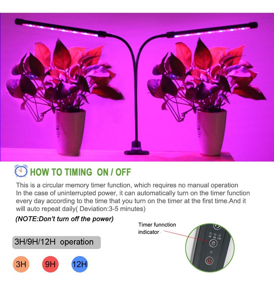 Led Grow Light 9W 18W 27W Timer Phyto Lamp For Plants Full Spectrum Grow Box Light USB 5 Dimmable For Indoor Plant Seedlings led