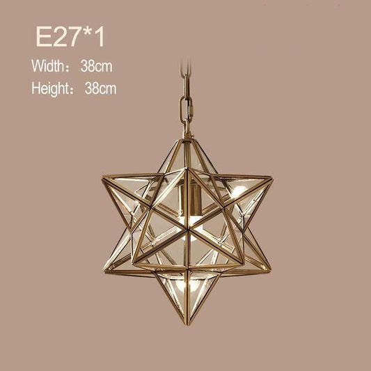 Loft Decor Star Copper Pendant Lights For Dining Room Lustre Salon Modern Lighting Suspension Luminaire Light Fixture Hanglamp