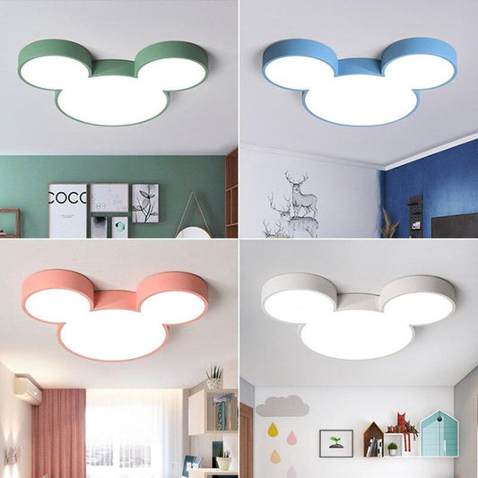 Ultra-thin 5cm Macaron Cartoon Cat Led Lamp Ceiling Light Fixtures Modern Bedroom Kid's Room Painted Iron Lamparas De Techo
