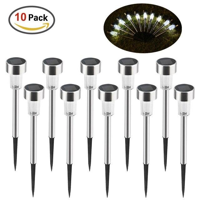 10pcs/5pcs Led Solar Garden Light Outdoor Decoration Pathway Waterproof LED Solar Powered Lawn Light Street Landscape Yard Lamp