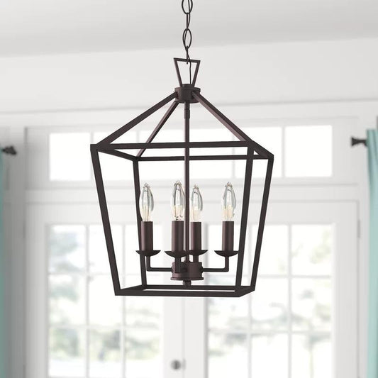 American Retro Iron Industry Wind Four-headed Chandeliers