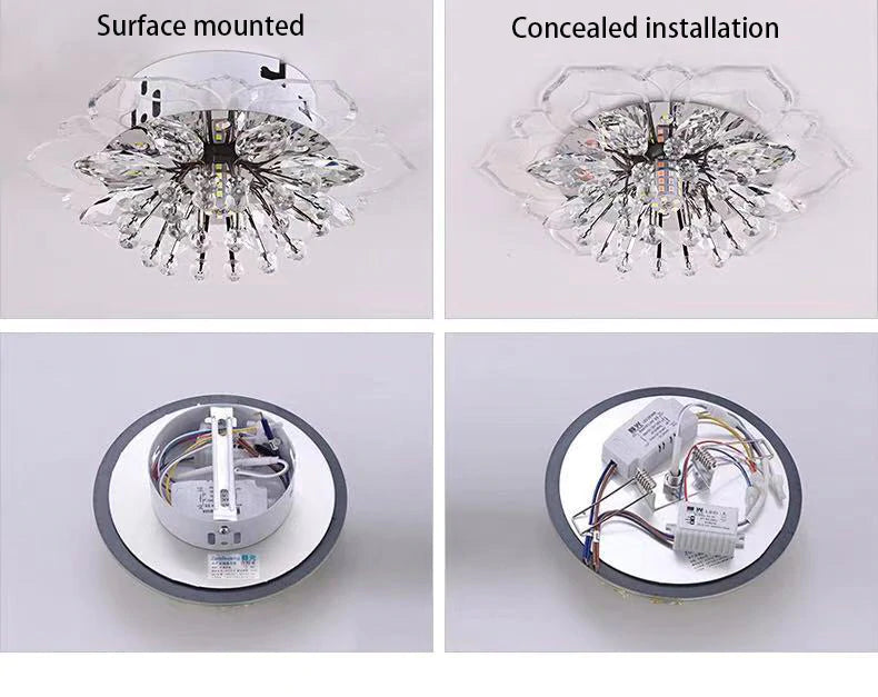 Spotlight led ceiling lamp embedded crystal downlight corridor lamp modern minimalist creative porch lamps